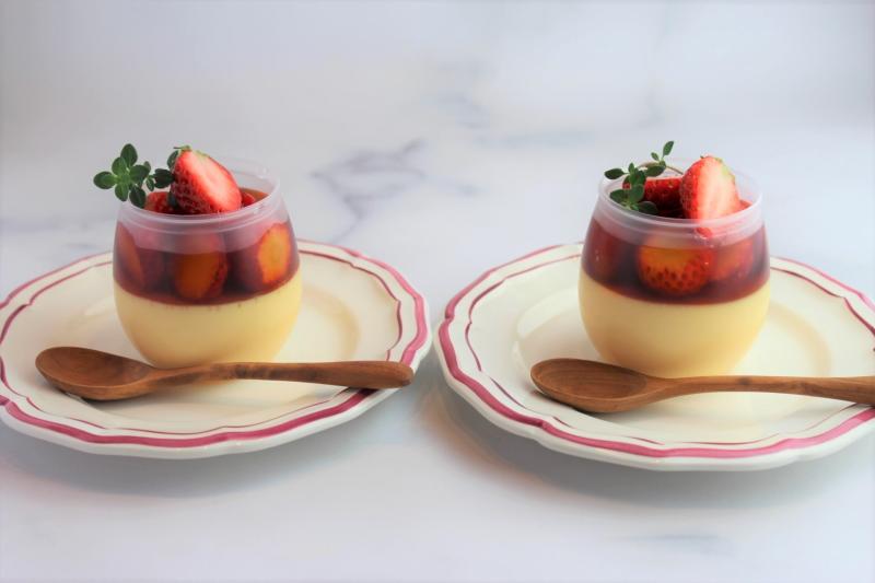 【春向けご提案】春プリンで売り場にも春満開！ショーケースを彩る華やかカップ